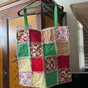 Super cute patchwork reversible bag🧶